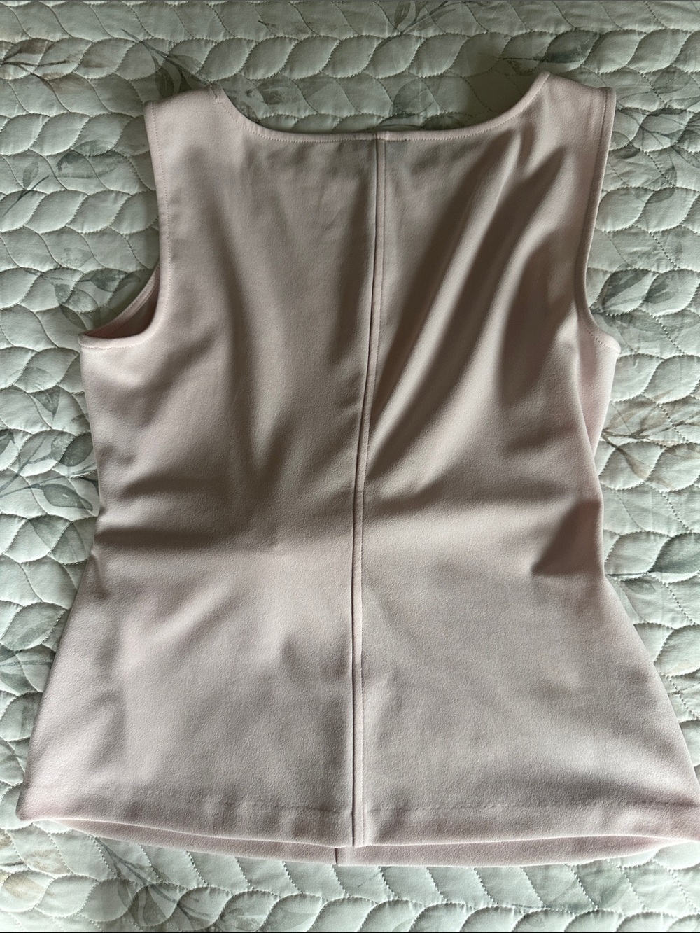 Ann Taylor Soft Pink Tie-Front Sleeveless Shell - Picture 3 of 3